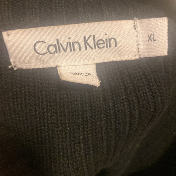Calvin Klein Black Zip Up Sweater - Picture 5 of 5